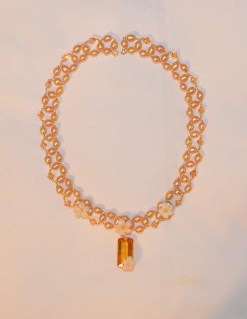 Citrine Coral Pearl