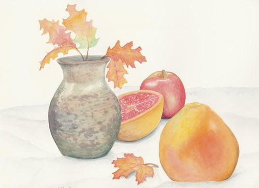 Grapefruit with Leaves